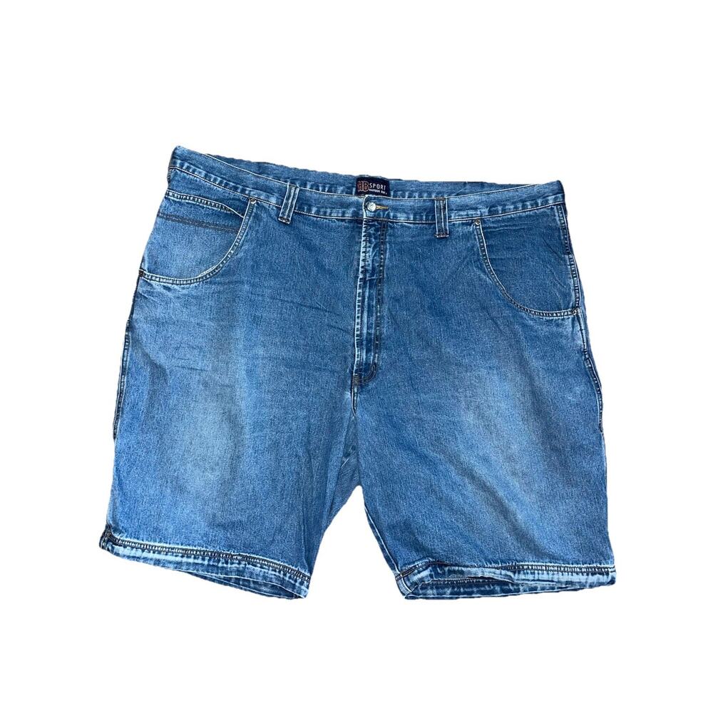 Harbor Bay HB Sport Men's 52 Custom Hemmed Denim Shorts Big & Tall Blue 11" Ins